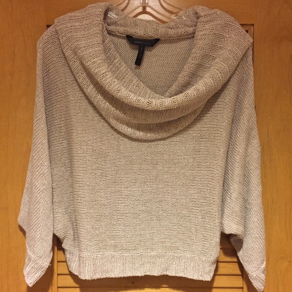 BCBG Neutral Cable Knit Sweater, S